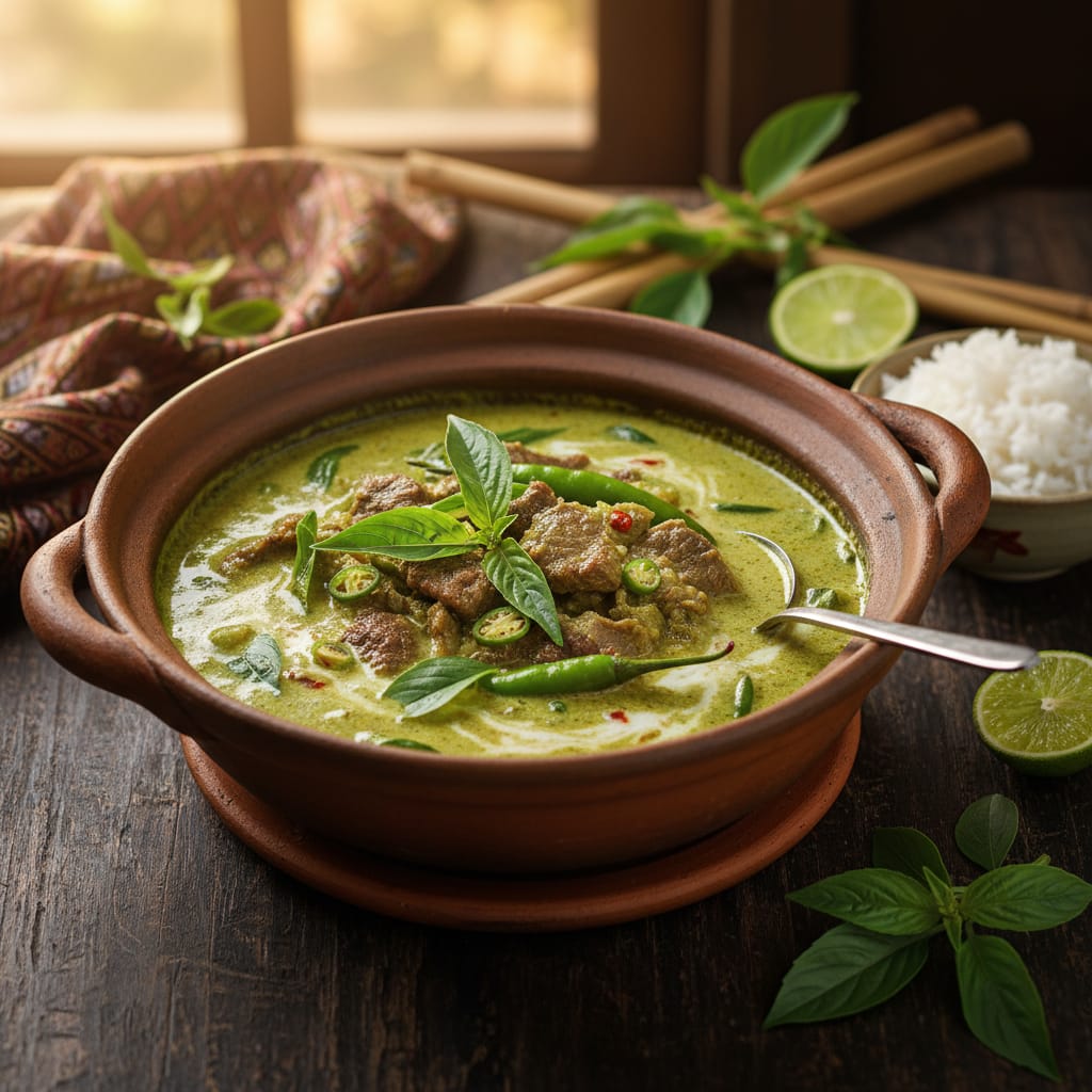 แกงเขียวหวาน รสชาติเข้มข้นแบบไทย อร่อยจนหยุดไม่ได้