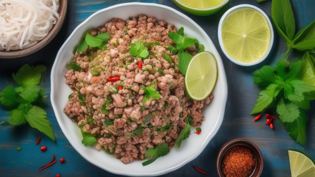 ลาบหมู สูตรลับอาหารอีสานรสจัด กินแล้วติดใจ